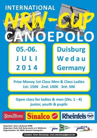 Plakat Kanu Polo NRW Cup 2014 4